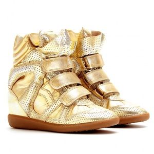 ISABEL MARANT Bird Metallic Sneakers